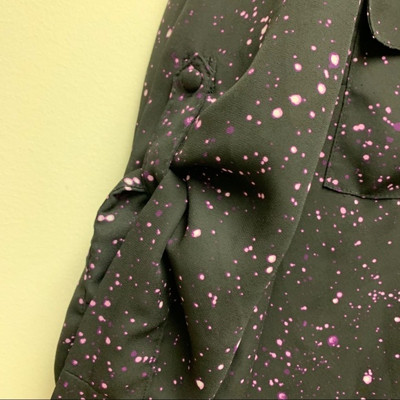 Torrid Black Galaxy Georgette Pullover Blouse - Picture 5 of 11